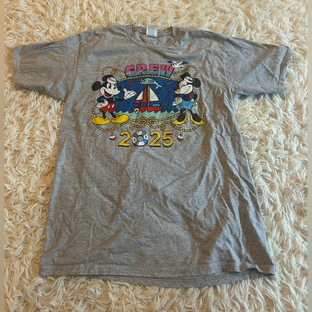 Disney cruise  Gray Crew 2025 Mickey Mouse T-Shirt